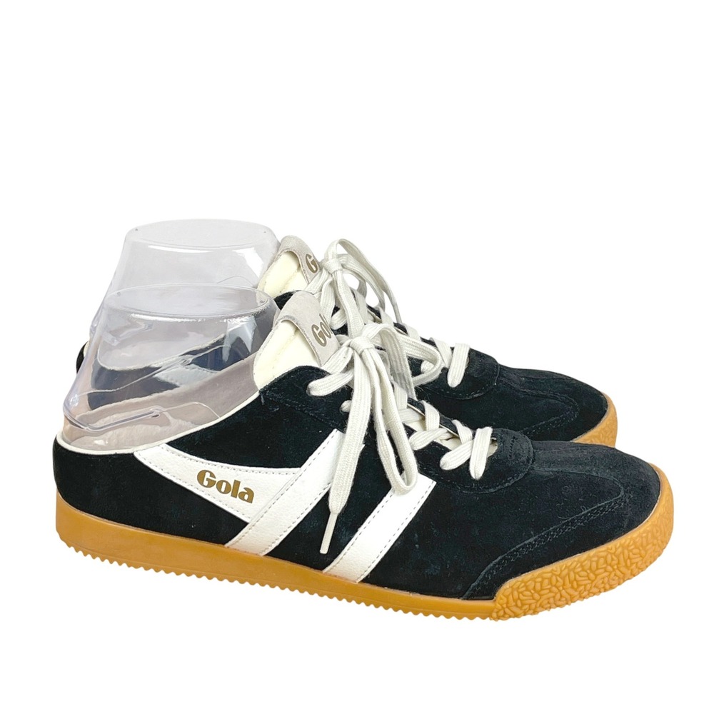 Gola Elan Mule Black White Suede Slip On Sneaker Women 9 Retro Sporty Streetwear